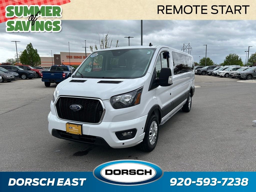 2025 Ford Transit-350 XLT in Oxford White — front three-quarter view