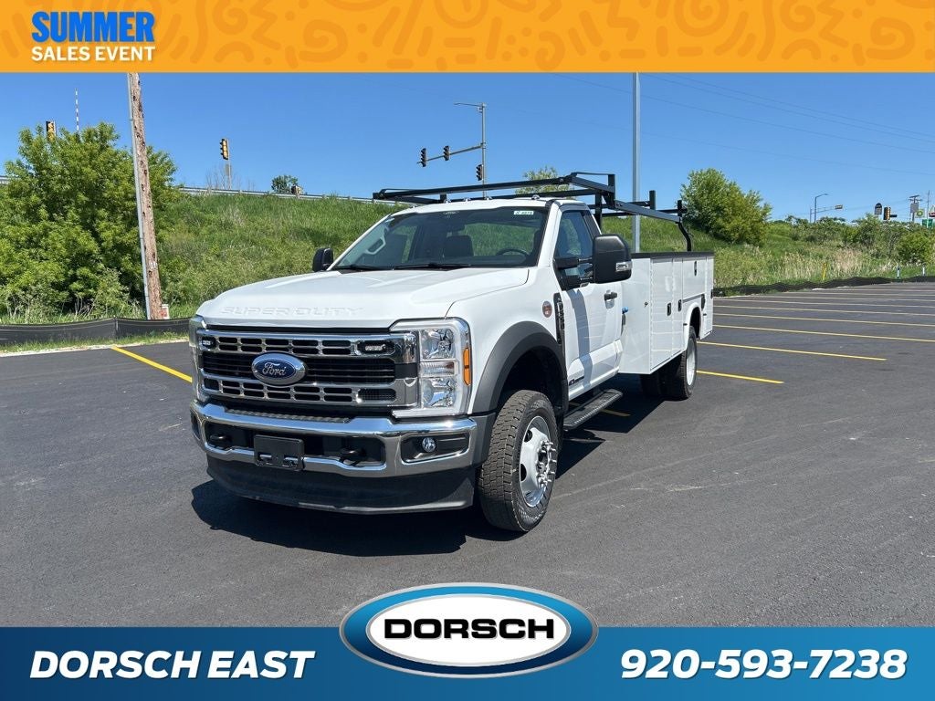 2025 Ford F-550SD XL DRW in Oxford White — front three-quarter view