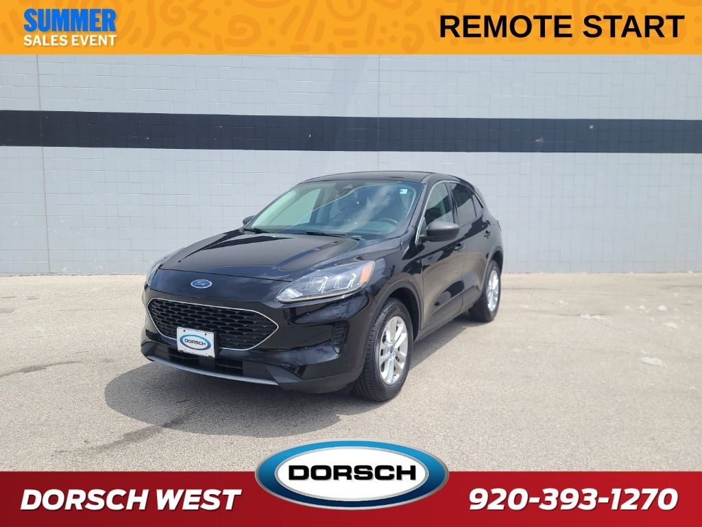 2022 Ford Escape SE in Black Metallic — front three-quarter view