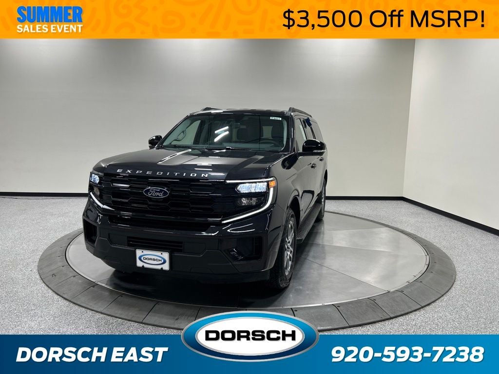 2026 Ford Expedition Max Active in Dark Matter Gray Metallic — front three-quarter view