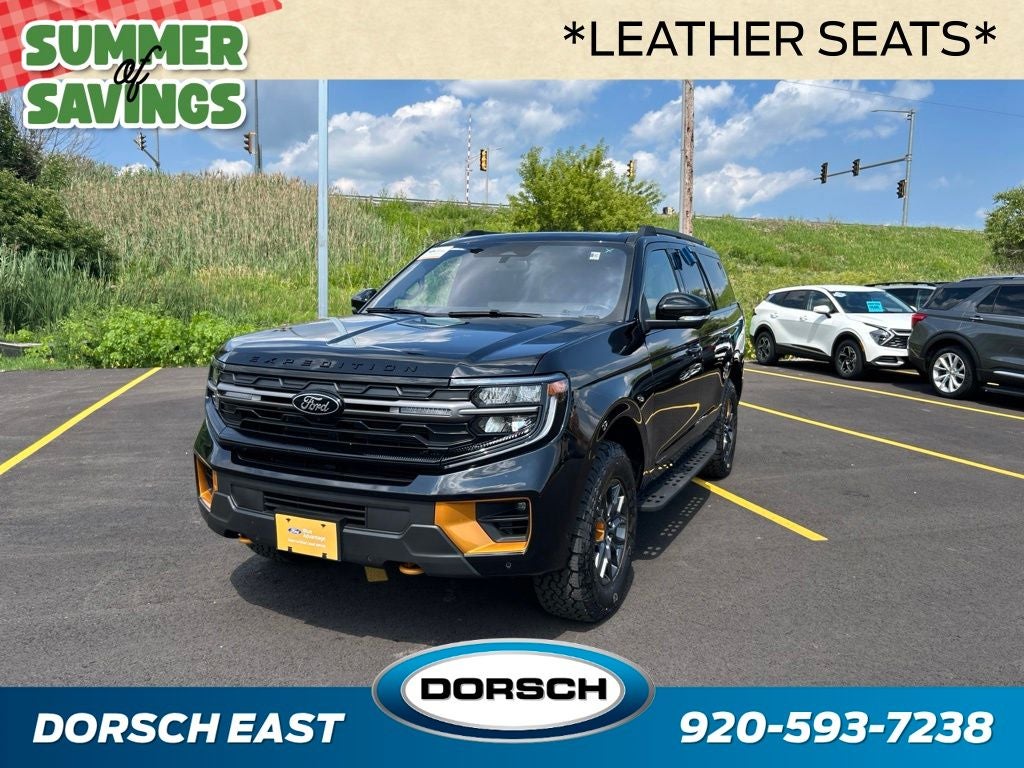 2025 Ford Expedition Tremor in Agate Black Metallic — front three-quarter view