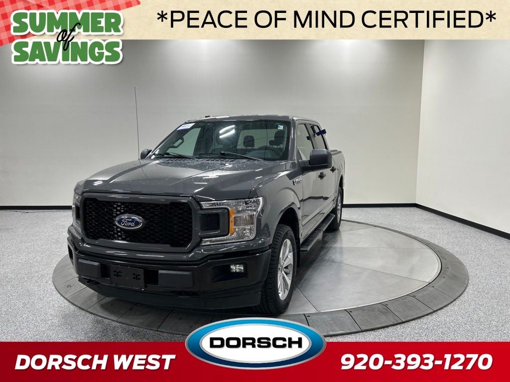 2018 Ford F-150 XL in Lead Foot — front three-quarter view