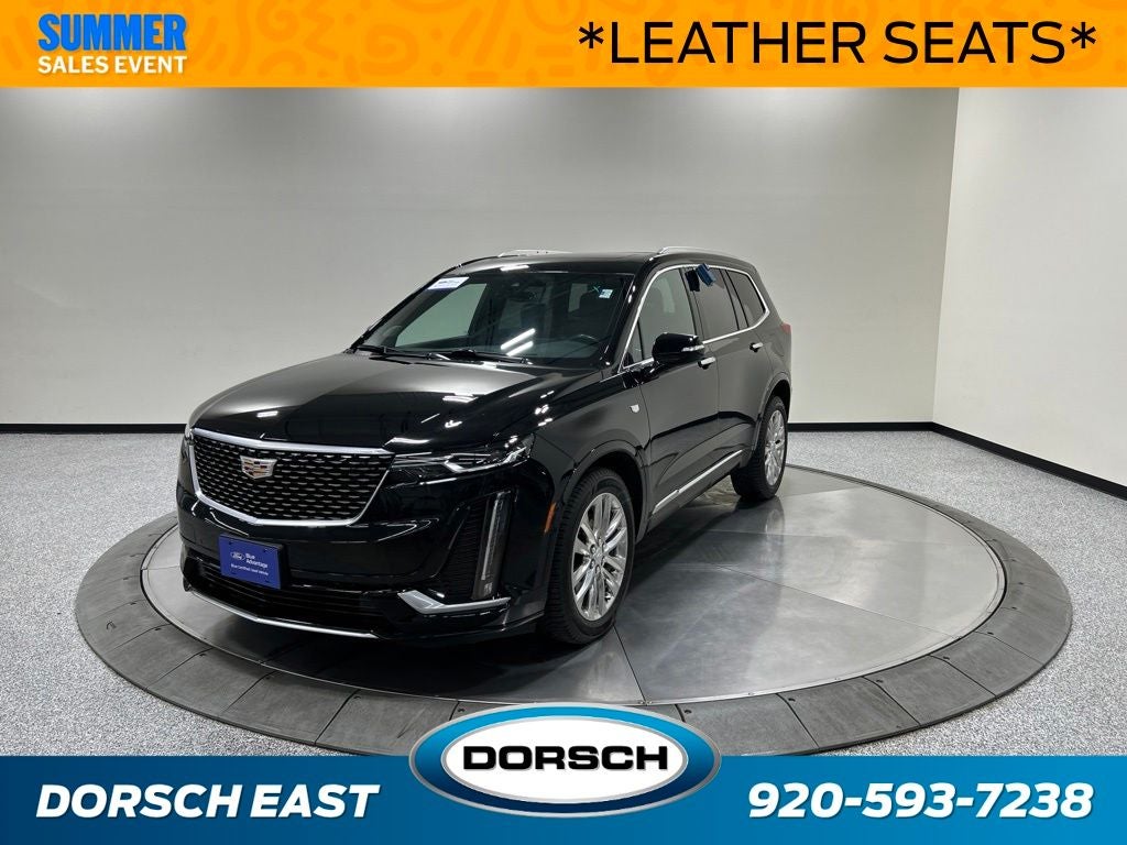2022 Cadillac XT6 Premium Luxury in Stellar Black Metallic — front three-quarter view
