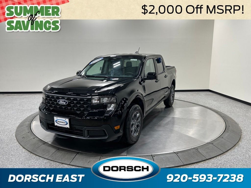 2026 Ford Maverick XLT in Shadow Black — front three-quarter view