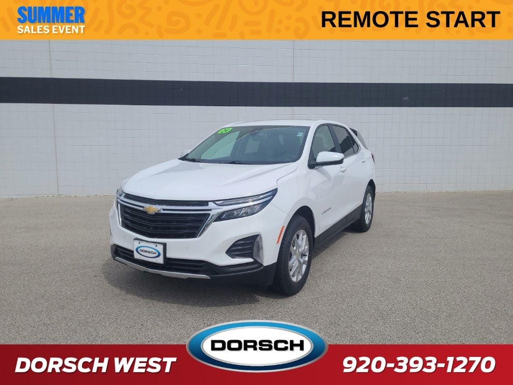 2024 Chevrolet Equinox LT in Summit White — front three-quarter view