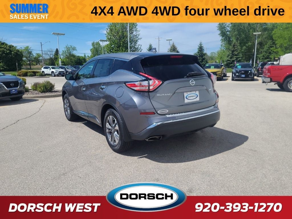 2017 Nissan Murano — rear three-quarter view