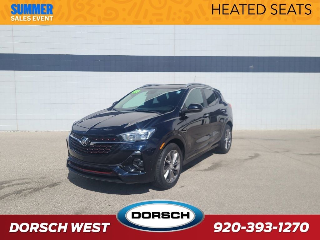 2020 Buick Encore GX Select in Dark Moon Blue Metallic — front three-quarter view